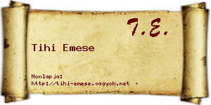Tihi Emese névjegykártya