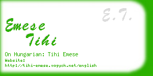 emese tihi business card